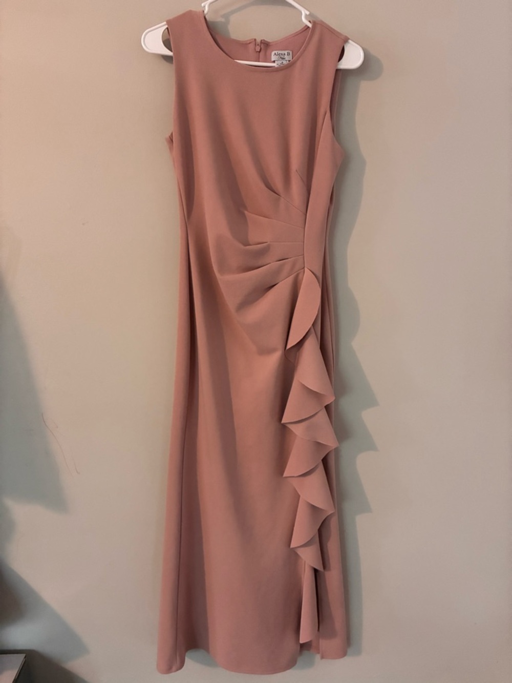 Sleeveless Midi Dress in Dusty Rose Blush
